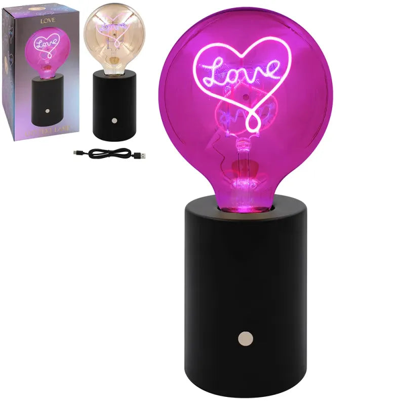 Lp73644 Love LED Text Lamp (Pack of 3)
