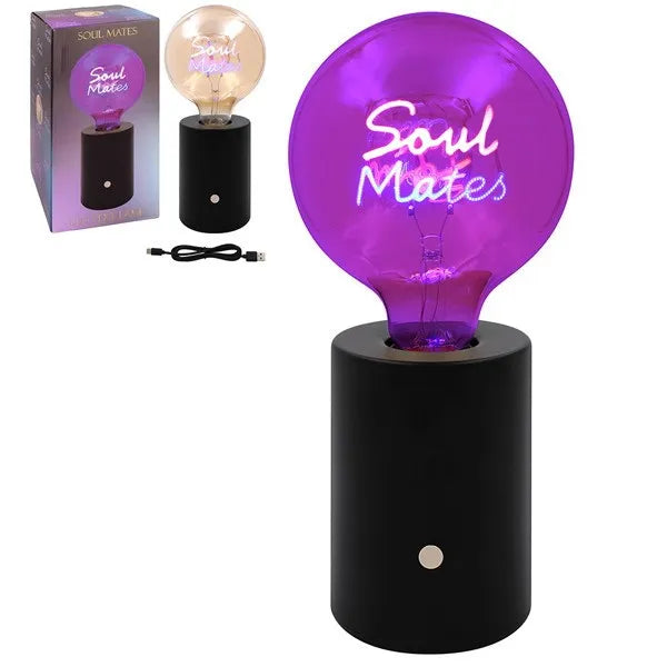 Lp73649 Soul Mates LED Text Lamp (Pack of 3)