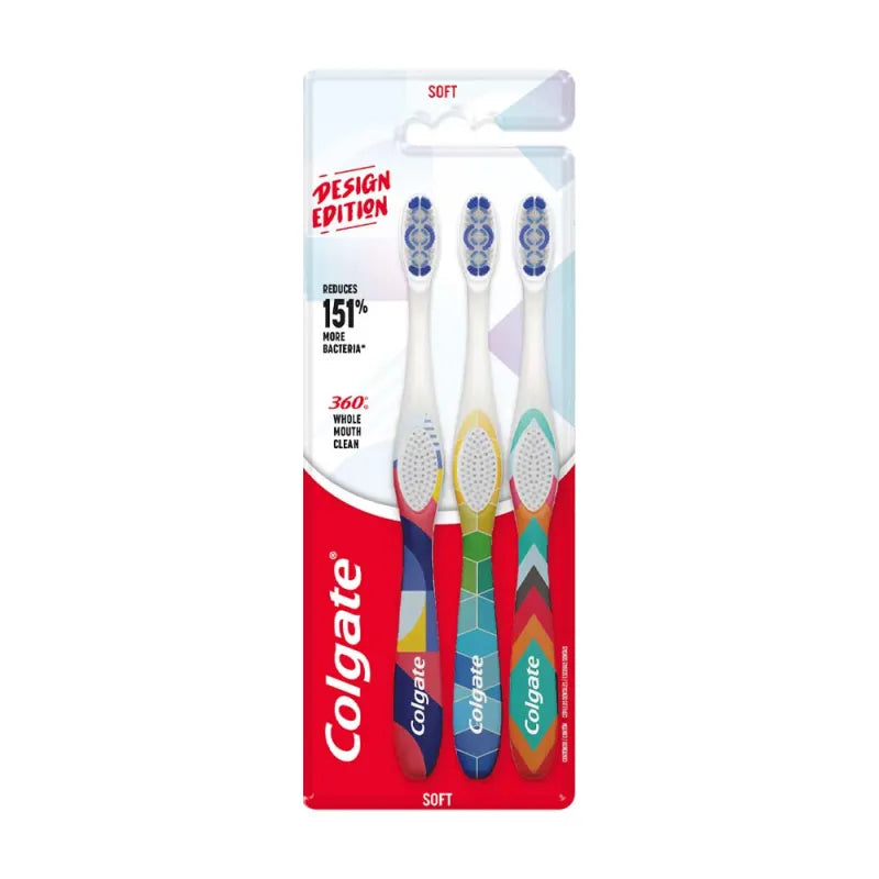 Colgate 360 Triple Pack Toothbrush Soft X6 (Pack of 6)