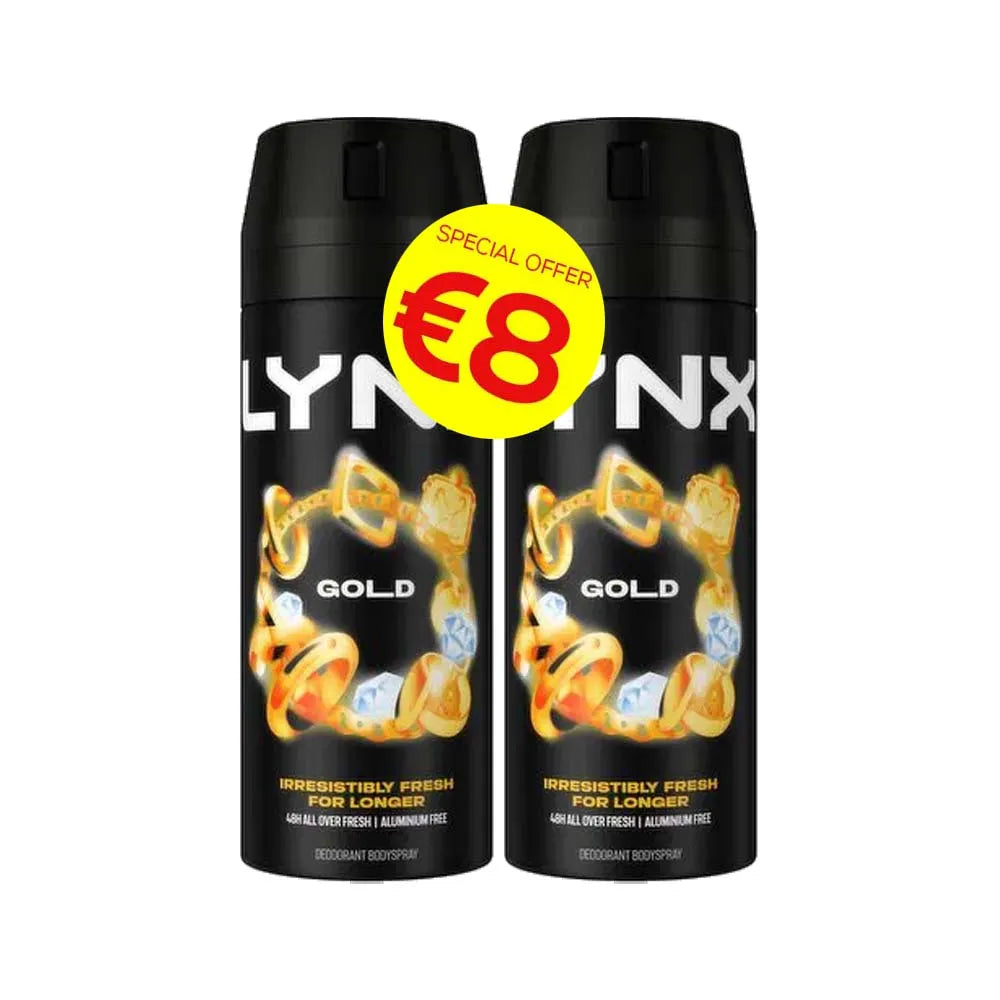 Lynx Gold Deodrant 150ML Twin PK (Pack of 6)