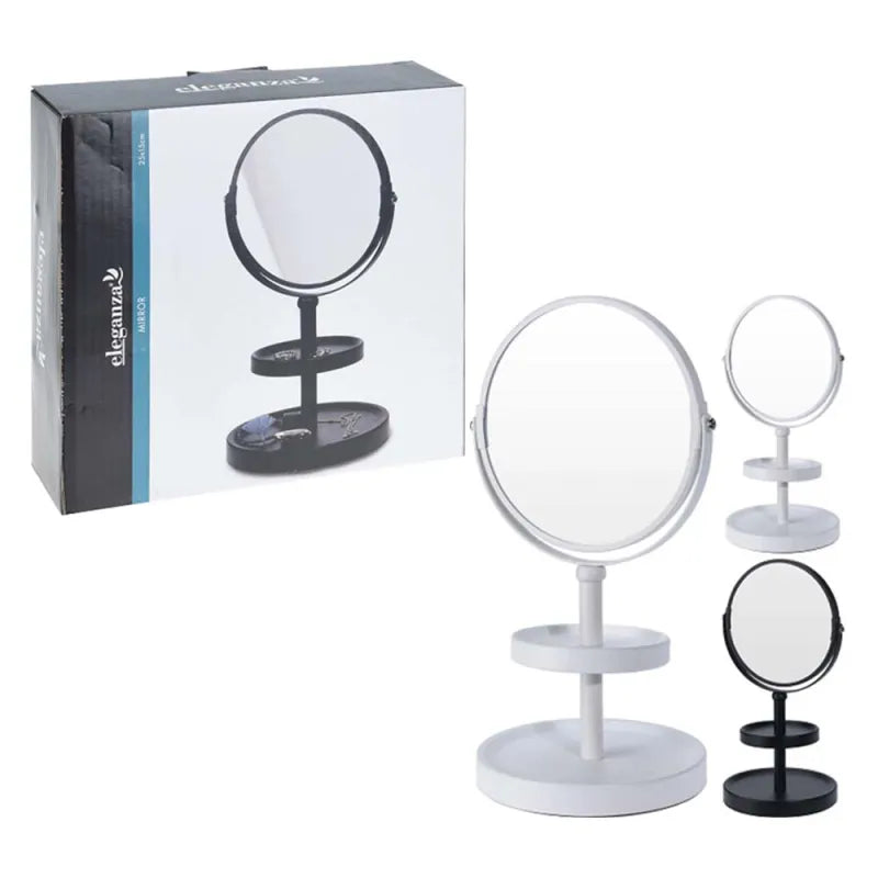 106000110 Eleganza Metal Mirror 25X15Cm (Pack of 3)