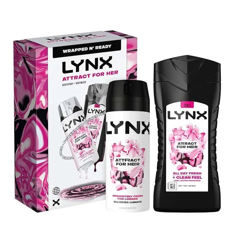 Lynx Attract For Her 2Pce Set Deo & Bodywash X 6 (Pack of 6)