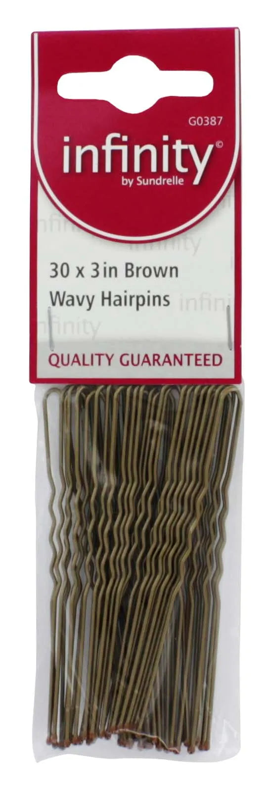 Infinity Hair Pins 3" Wavey (Pack of 6)