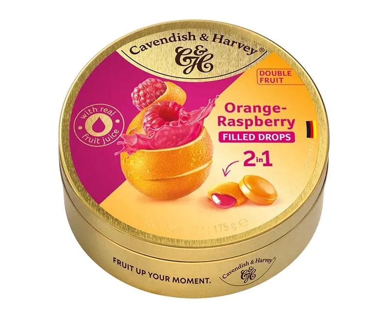 Cavendish & Harvey Orange Filled With Raspberry 175G X 9 (Pack of 9)