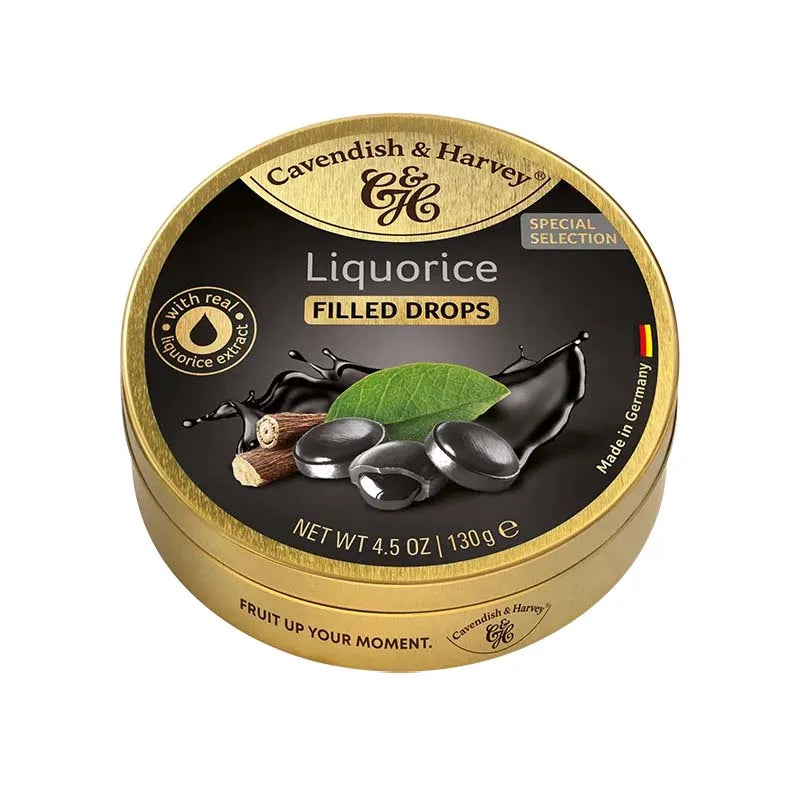 Cavendish & Harvey Liquorice Filled Drops 130G X 11 (Pack of 11)