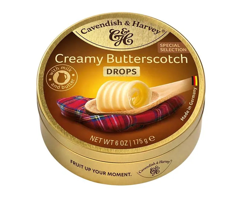 Cavendish & Harvey Creamy Butterscotch Drops 175G X 9 (Pack of 9)