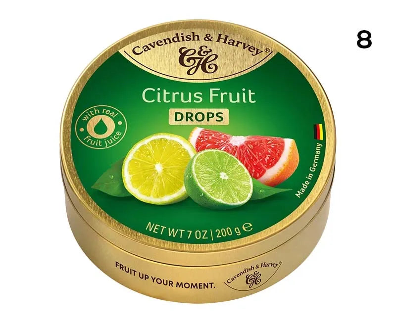 Cavendish & Harvey Citrus Fruit Drops 200G X 9 (Pack of 9)