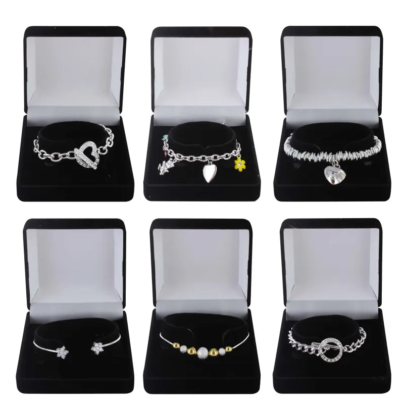 Silver Diamonte Braclet Boxed (Pack of 6)