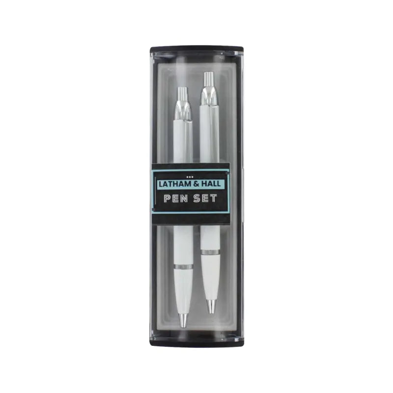 Latham & Hall Pen Set Penbox40 White (Pack of 6)