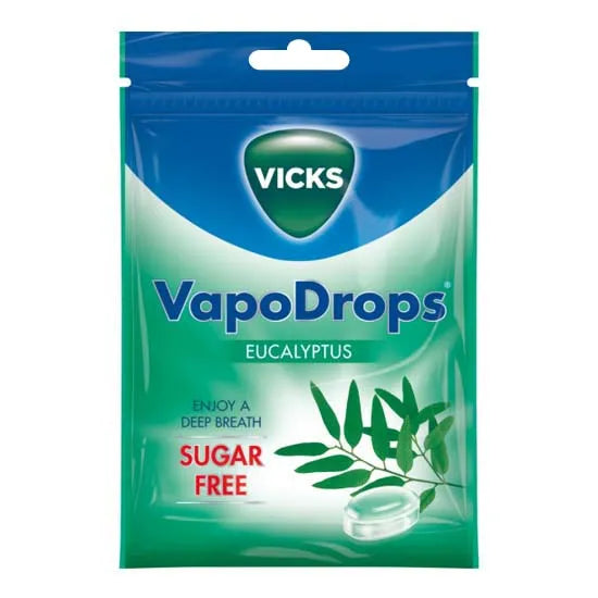 Vicks Vapodrops Eucalyptus Sugar Free 72G (Pack of 20)