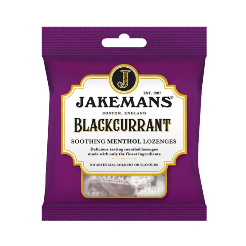 Jakemans Blackcurrant Menthol 73G X12 (Pack of 12)