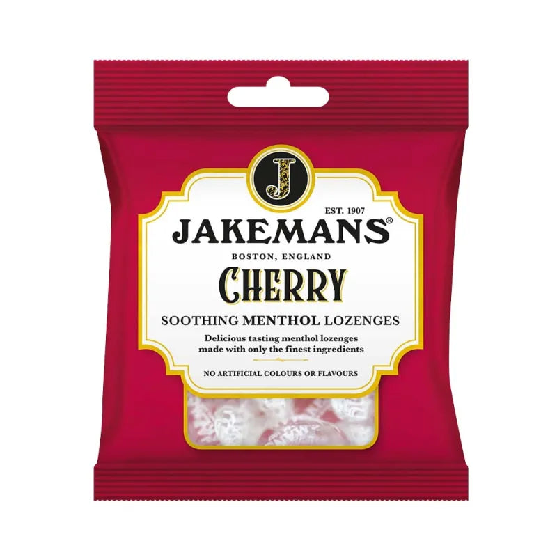 Jakemans Cherry Menthol 73G Bags X12 (Pack of 12)