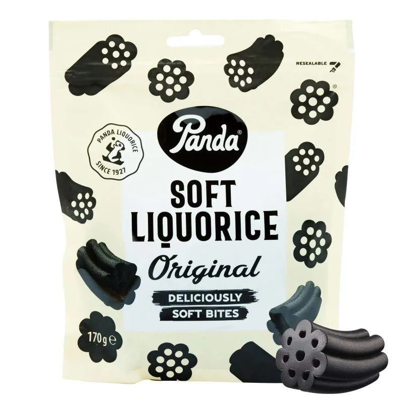 Panda Soft Liquorice Black 170G (Pack of 18)