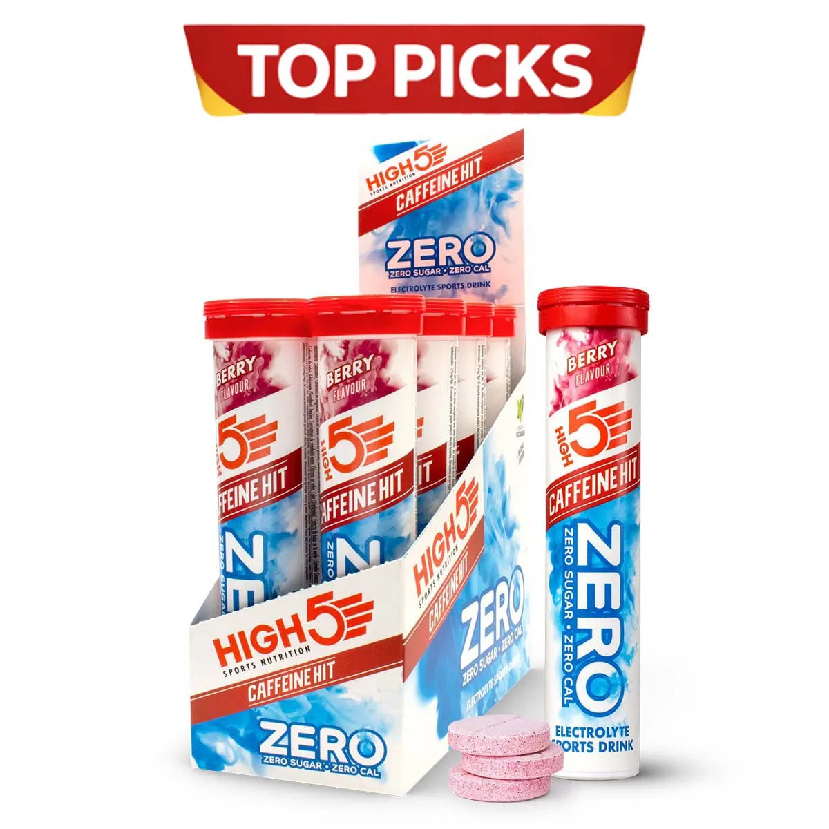 High 5 Zero Salts Caffeine Hit Berry X8 (Pack of 8)