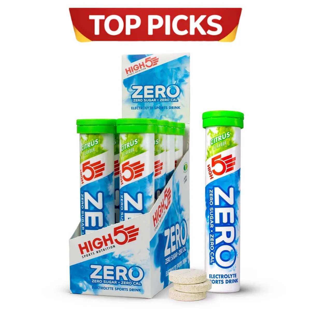 High 5 Zero Salts Tube Citrus X8 Electrolyte Sports Drink (Pack of 8)