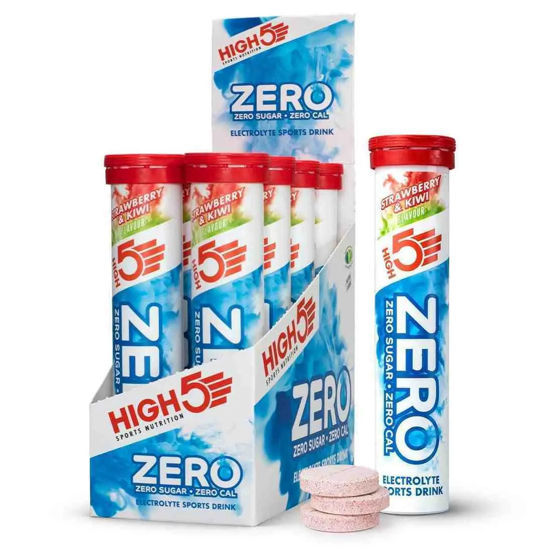 High 5 Zero Salts Tube Strawberry & Kiwi X8 Electrolyte Sports Drink (Pack of 8)