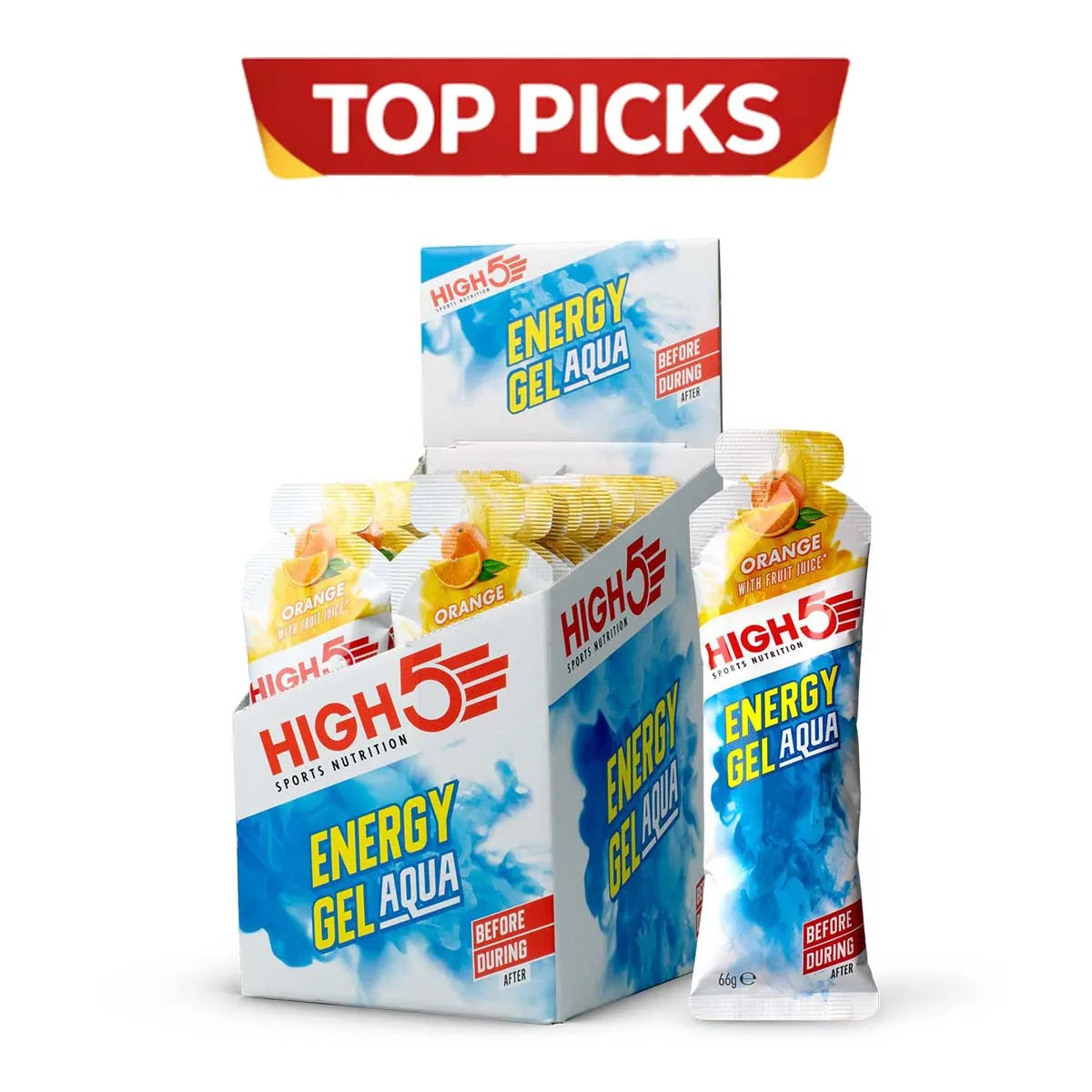 High 5 Energy Aqua Gel 66G Orange X20 (Pack of 20)