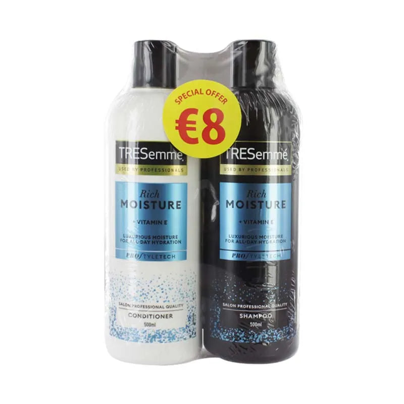Tresemme Moisture Rich Twin PK Shampoo/Conditioner 500ML**Spec (Pack of 6)