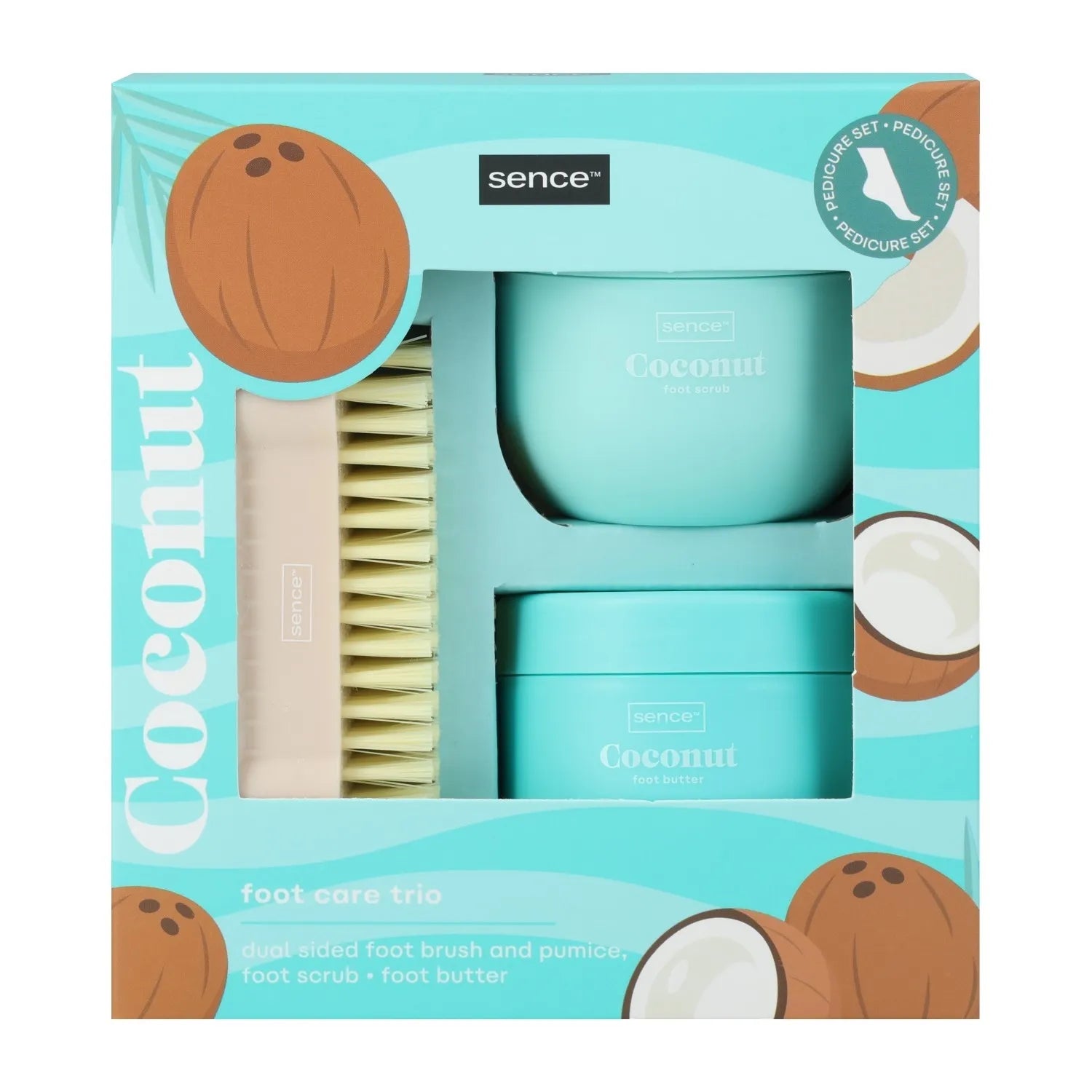 Sence The Good Receipt Coconut 3Pc Foot Care Set (Pack of 6)