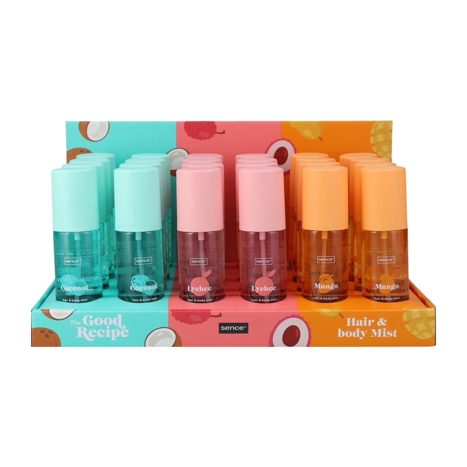 Sence The Good Receipt Hair & Body Mist 100ML Mango/Coconut/Lychee X24 (Pack of 24)