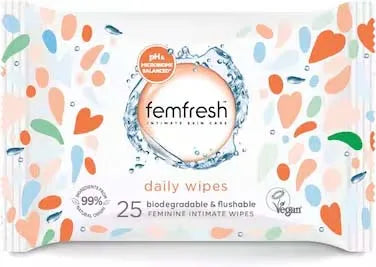 Femfresh 25 Daily Wipes (Pack of 6)