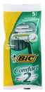 Bic Comfort Twin 5S Razors (Pack of 6)