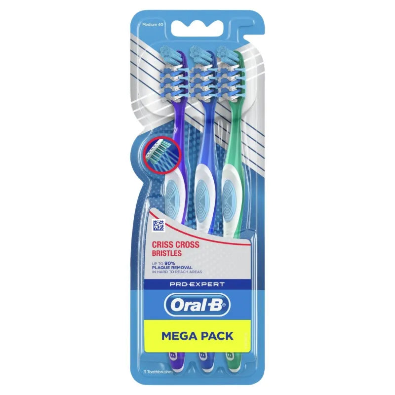 Oral B Pro Expert Criss Cross 3PK T/Brushes (Pack of 6)