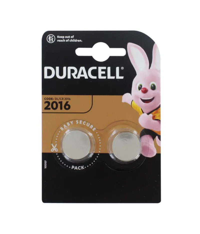 Duracell Cr-2016 Lithium Battery Twin Pack (Pack of 10)