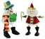N5716 Metal Snowman & Santa Figures (Pack of 6)
