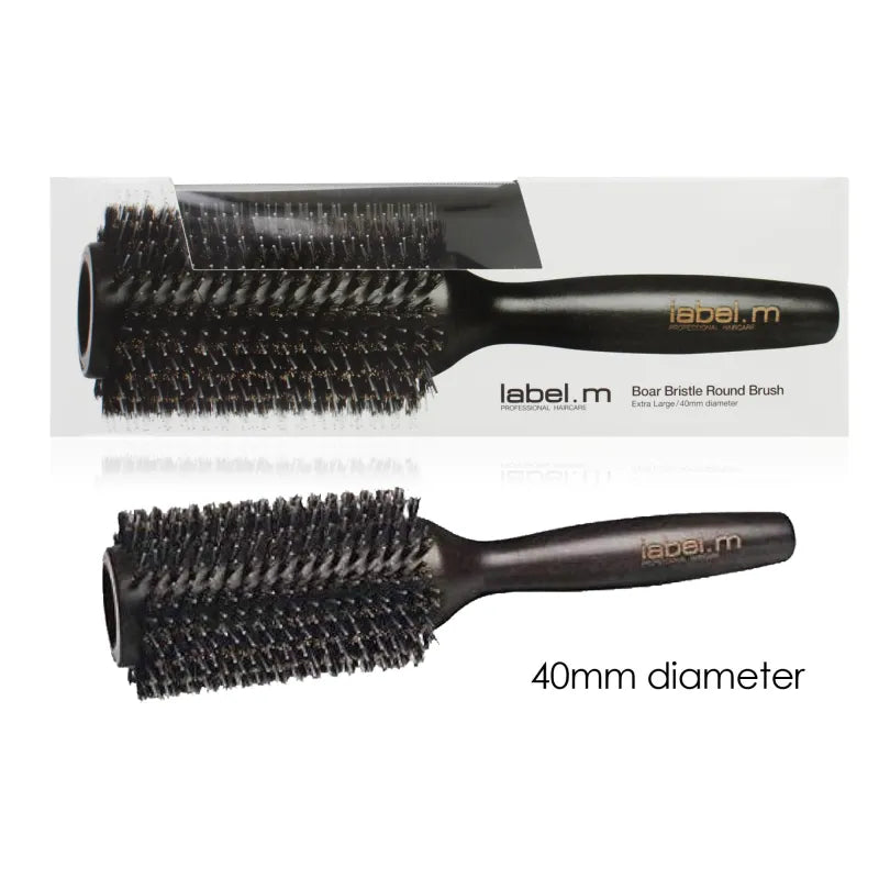 Label M Boar Bristle Round Brush 40Mm Lge (Pack of 6)