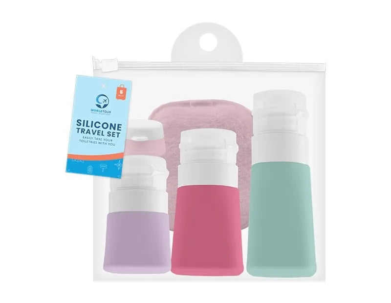 Tra11764Ob Silicone Travel Bottle Set 5Pce (Pack of 6)
