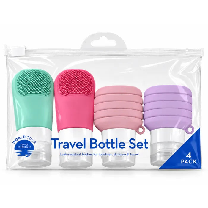 Silicone 4 Travel Bottle Set – travel accessory