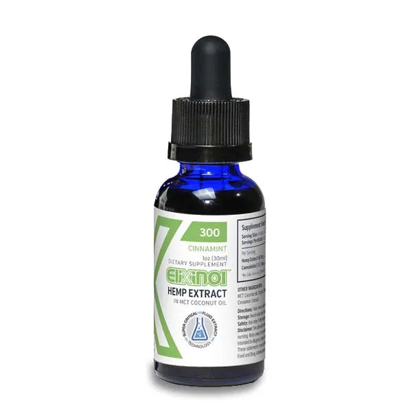 Elixinol Tincture - Hemp Oil Drops Cbd 300Mg 30ML Cinnamint Flavour (Pack of 3)