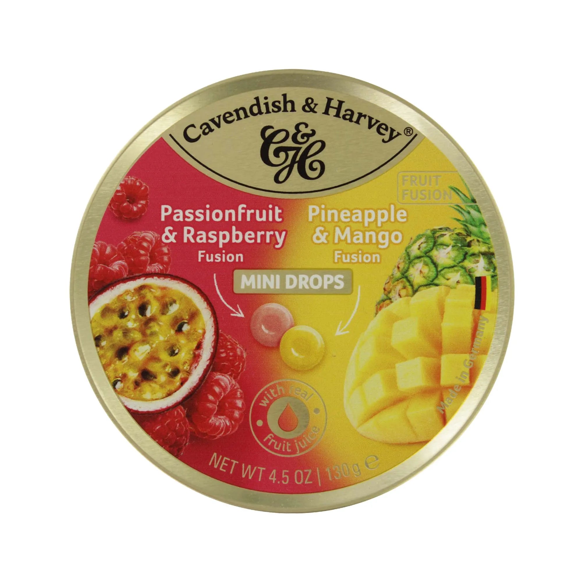 Cavendish & Harvey Fruit Fusion Mini Drops Passionfruit & (Pack of 11)