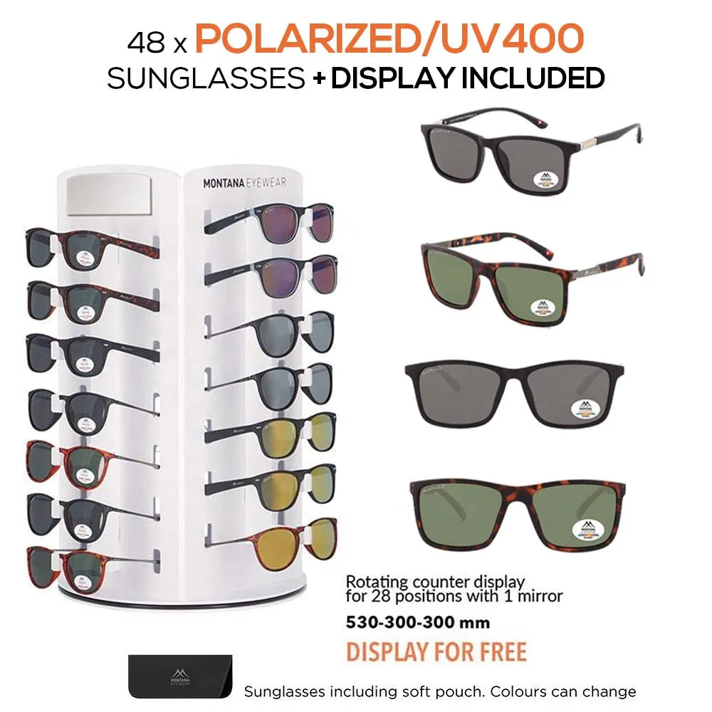 Montana Disp Polarized/UV400 Sunglasses X48****New (Pack of 48)
