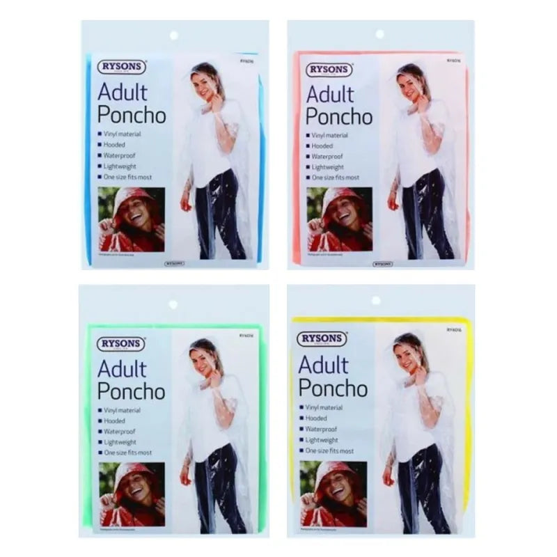 Ry6016 Rysons Adult Poncho (Pack of 6)