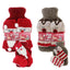 Cosy Joe 1L Xmas Covered Bottle & Sock Set (Pack of 6)