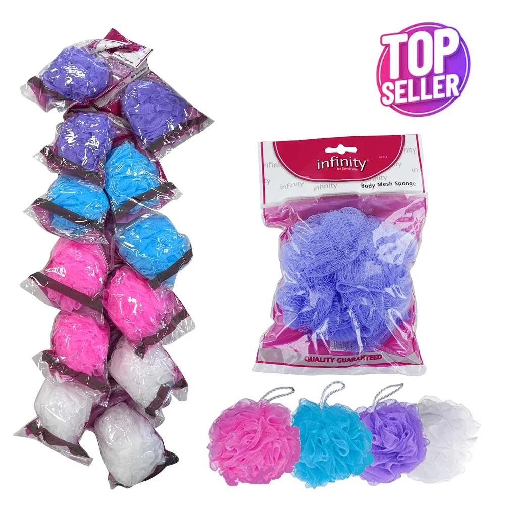 Infinity Body Mesh Sponge 12 on a Clip Strip – hair accessory