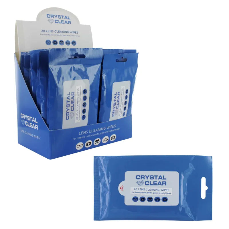 Crystal Clear Lens Cleaning Wipes X24 (Pack of 24)