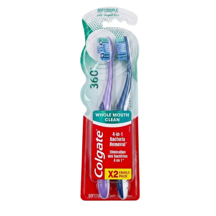 Colgate 360 Twin Pack Toothbrushes Soft (Pack of 6)