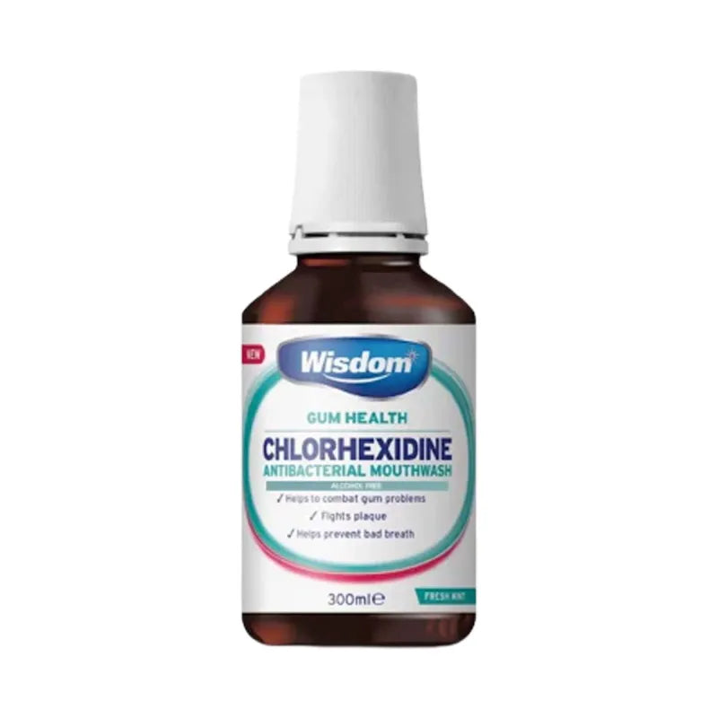 Wisdom Chlorhexidine Mouthwash Mint 300ML (Pack of 6)
