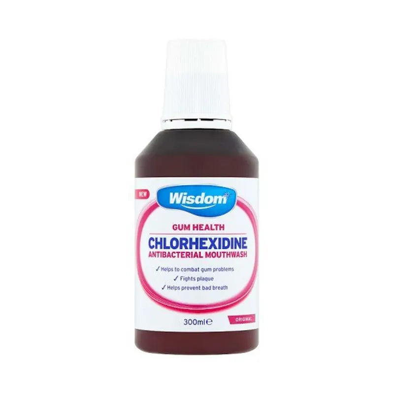 Wisdom Chlorhexidine Mouthwash Original 300ML (Pack of 6)