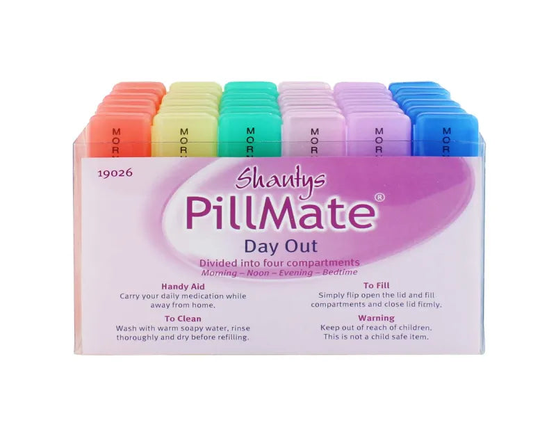 Pillmate Day Out 4 Section 19026 Pill Box (Pack of 36)
