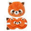 Resteazzz Head Pillow With Eye Mask Orange Panda (Pack of 3)