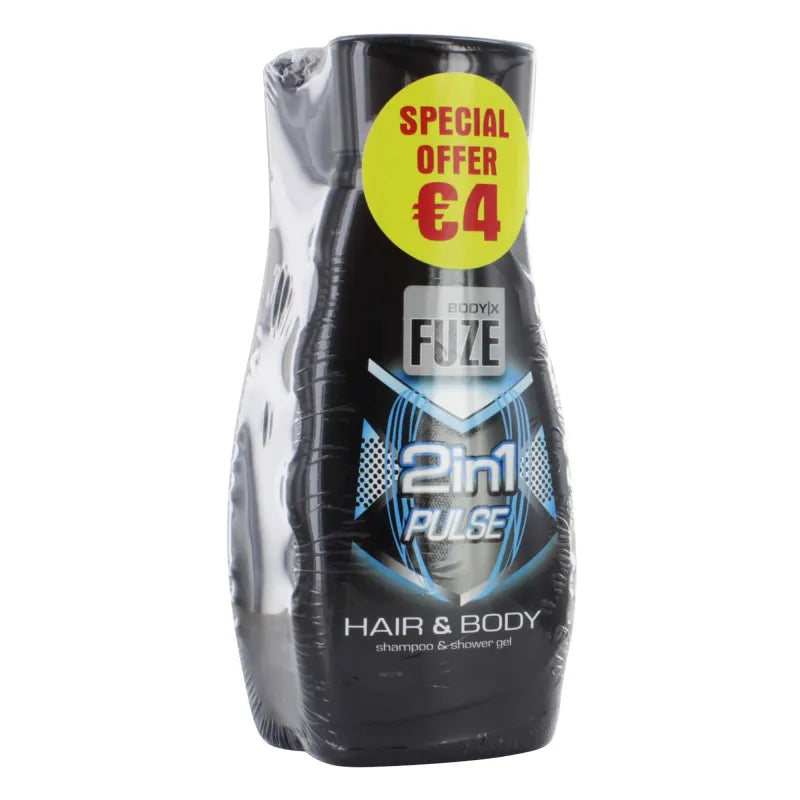 Fuze Mens 2 In 1 Active Hair & Body Gel 300ML Twin PK (Pack of 12)