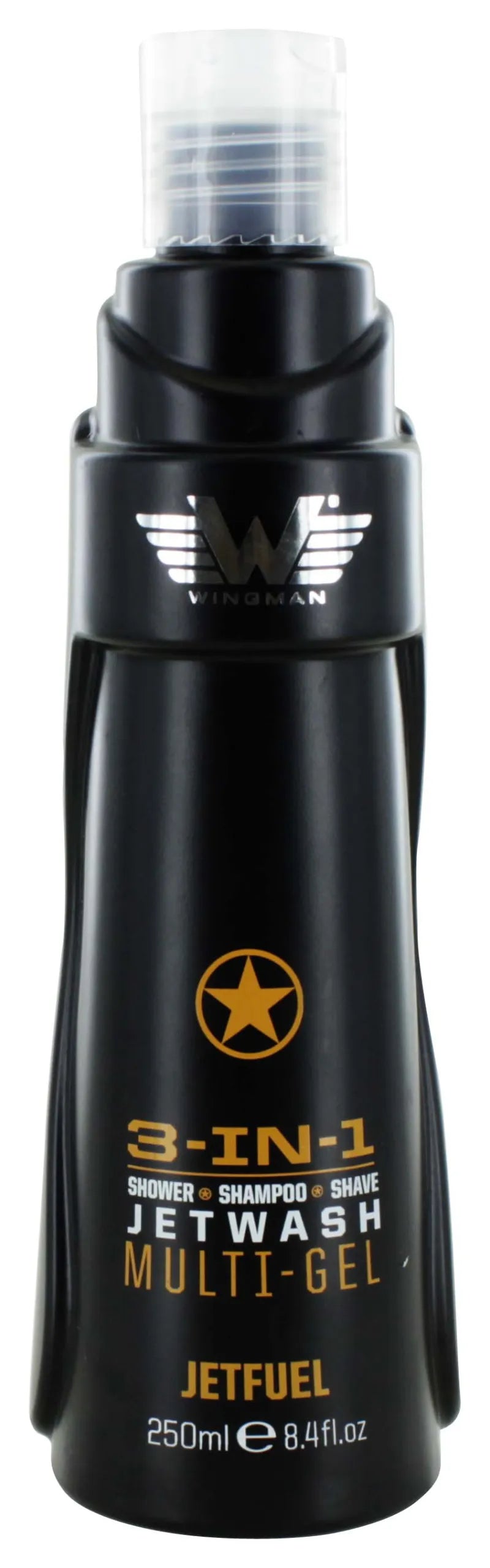 Wingman 3 In 1 Jetwash Black 250ML (Pack of 6)