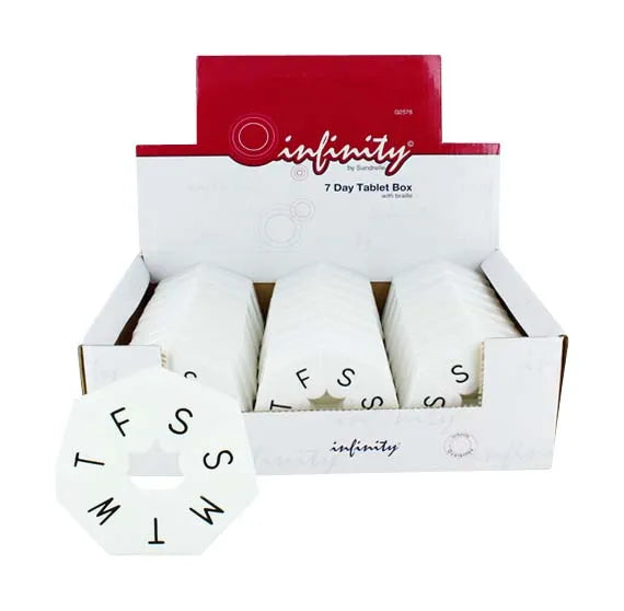 Infinity Hex 7 Day Pill Box X 24 (Pack of 24)
