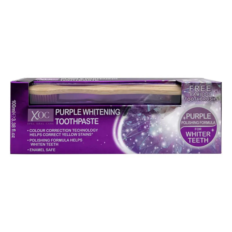 Purple Whitening Toothpaste & Toothbrush (Pack of 6)