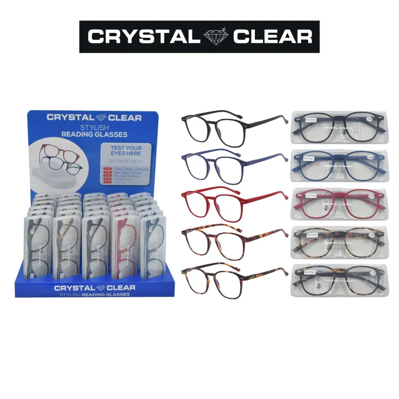 Crystal Clear Reading Glass Display X 30 (Pack of 30)