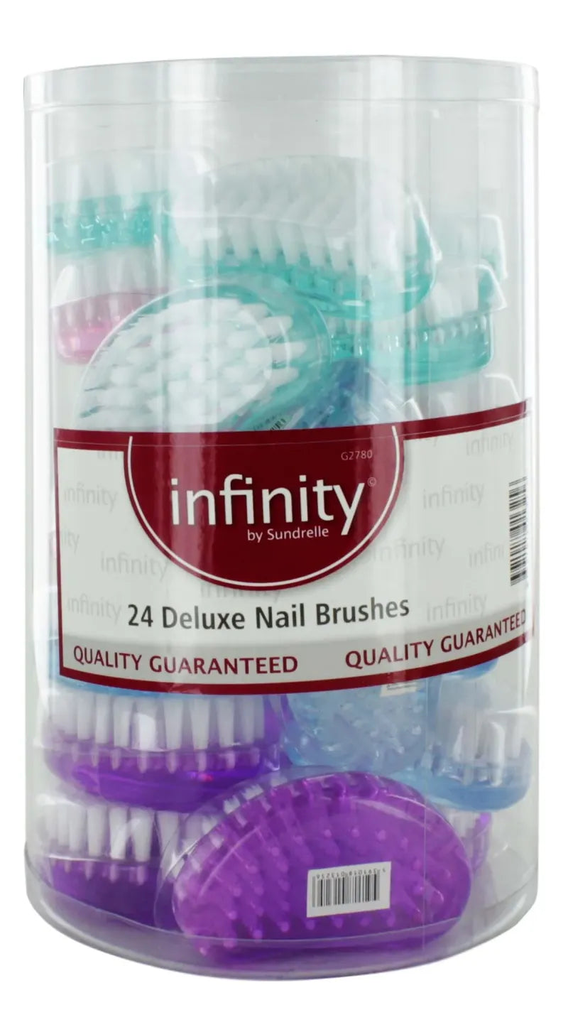 Infinity Half Moon Nail Brush Tub X24 (Pack of 24)